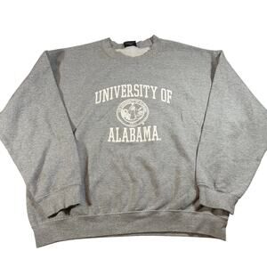 Vintage University of Alabama gray collegiate crest sweatshirt. crimson tide. XL